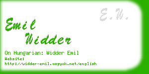 emil widder business card